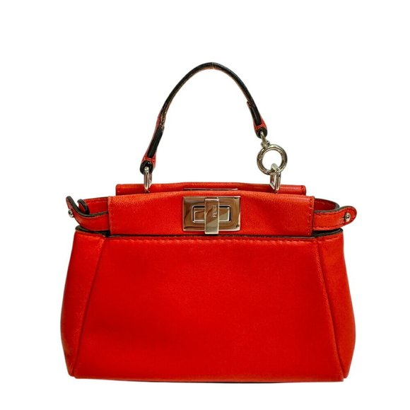 FENDI Micro Peekaboo Handbag for Women, Red - Picture 1 of 10